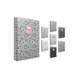 Gıpta - Gıpta Defter Dark Sprint Spiralli Karton Kapak A4 50 Yaprak Çizgisiz