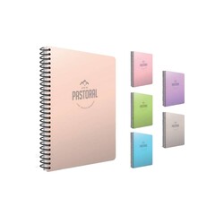 Gıpta - Gıpta Pastoral Spiralli Plastik Kapak Defter 17x24 cm 96 Yaprak Çizgisiz