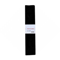 Gıpta - Gıpta Renkli Krapon Kağıdı 50x200 cm 10 Adet Siyah