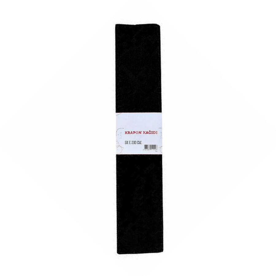 Gıpta Renkli Krapon Kağıdı 50x200 cm 10 Adet Siyah