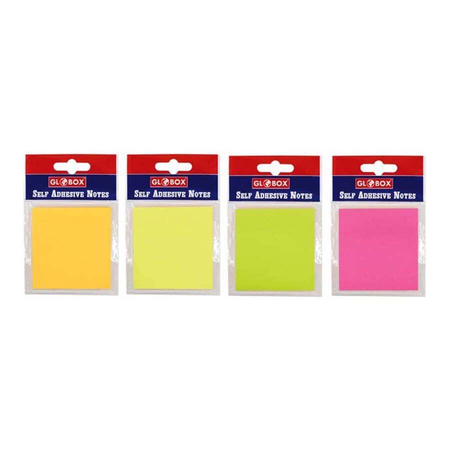 Globox Yapışkanlı Not Kağıdı 75x75 mm Neon Renk 100 Yaprak