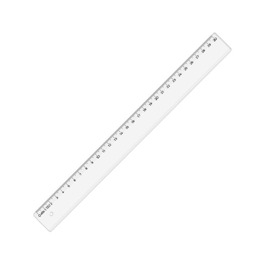 Hatas Fancy Geniş Plastik Cetvel Şeffaf Cetvel 30 cm