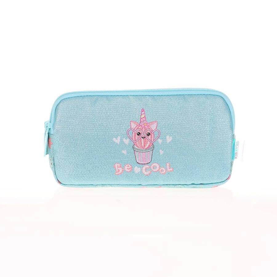 Kaukko Kalem Çantası Kids&Love 3 Bölmeli Kapitone Cactus 8099