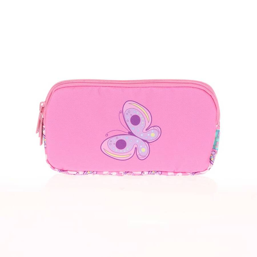Kaukko Kalem Çantası Kids&Love 3 Bölmeli Rubber Butterfly 8106