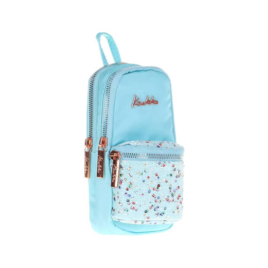 Kaukko Kalem Çantası Magic Dreams Junior Bag Taşlı Pullu Turkuaz K2487