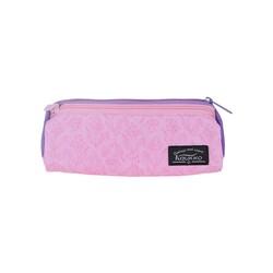 Kaukko - Kaukko Kalem Çantası Wichlight 3 Bölmeli Pink Flowers K2318 (1)