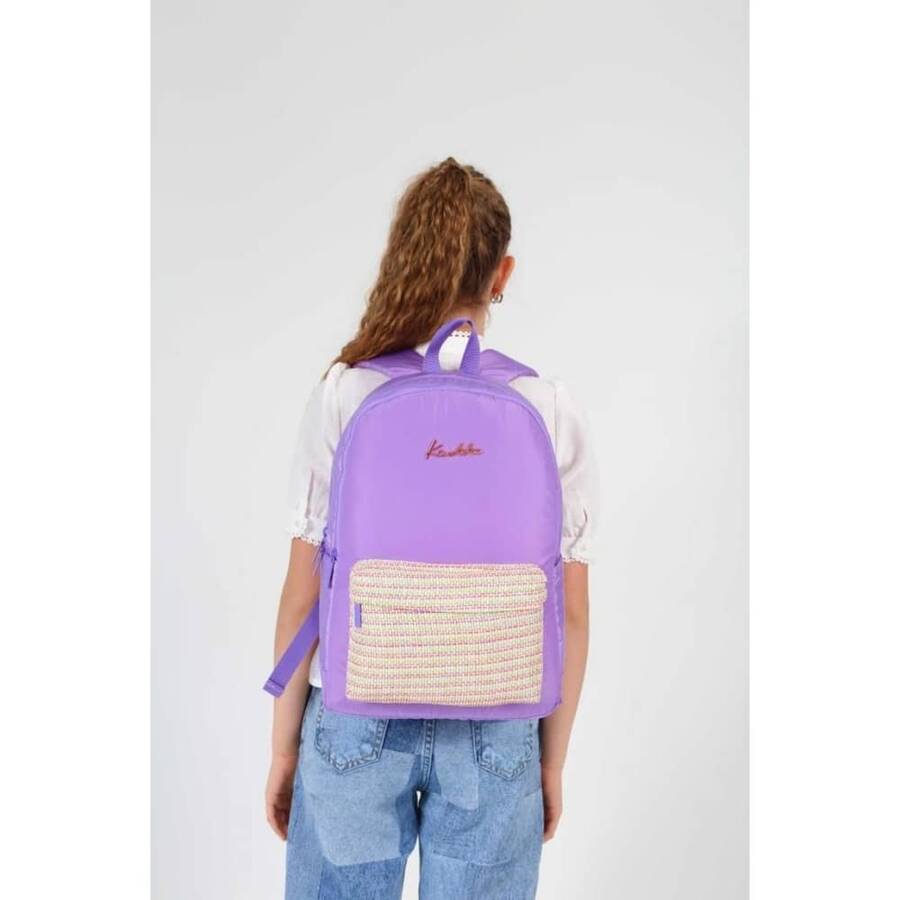Kaukko Sırt Çantası Wicker Lilac 1718