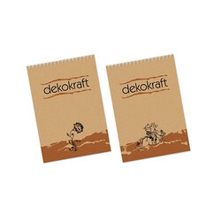 Keskin Color - Keskin Color A5 Spiralli Bloknot Dekokraft 100 Yaprak Kareli