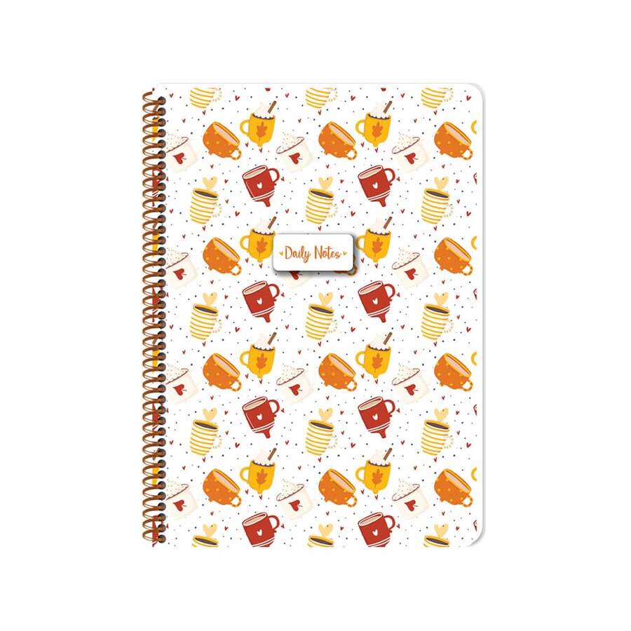 Keskin Color Defter Coffee Spiralli Karton Kapak A4 80 Yaprak Kareli