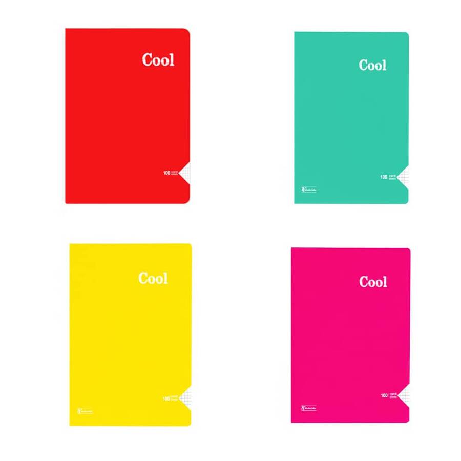 Keskin Color Defter Plastik Kapak Dikişli Cool A4 100 Yaprak Kareli