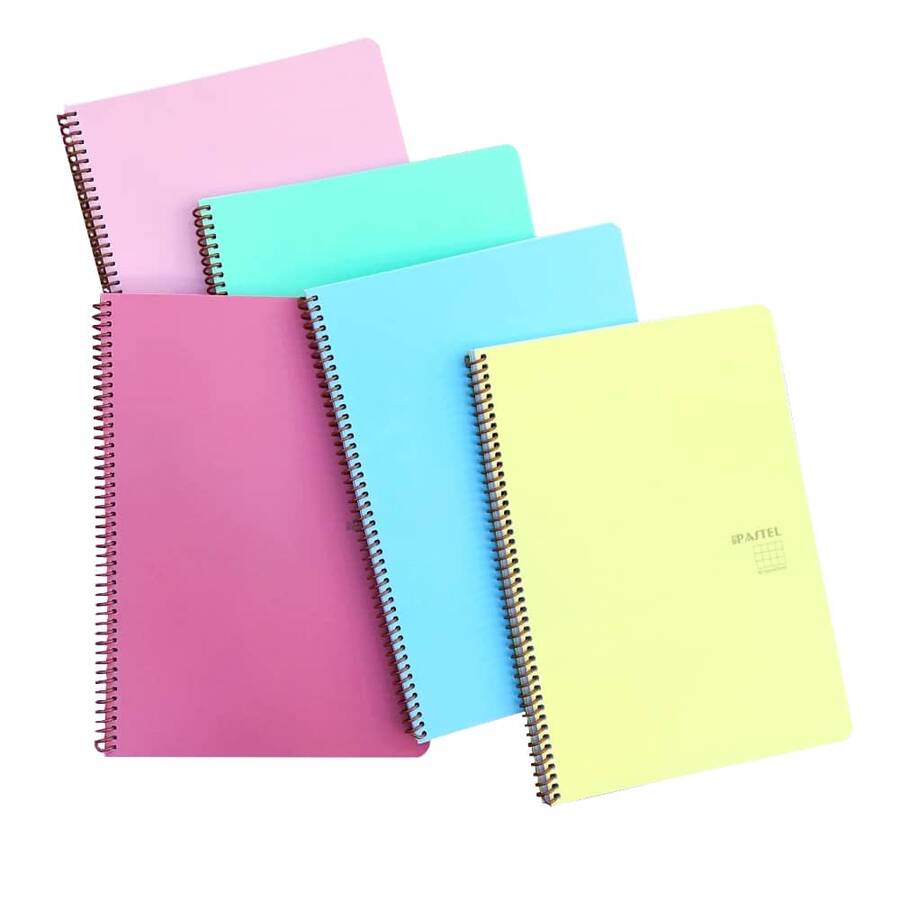 Keskin Color Defter Plastik Kapak Spiralli Pastel Note 17x24 cm 100 Yaprak Çizgili