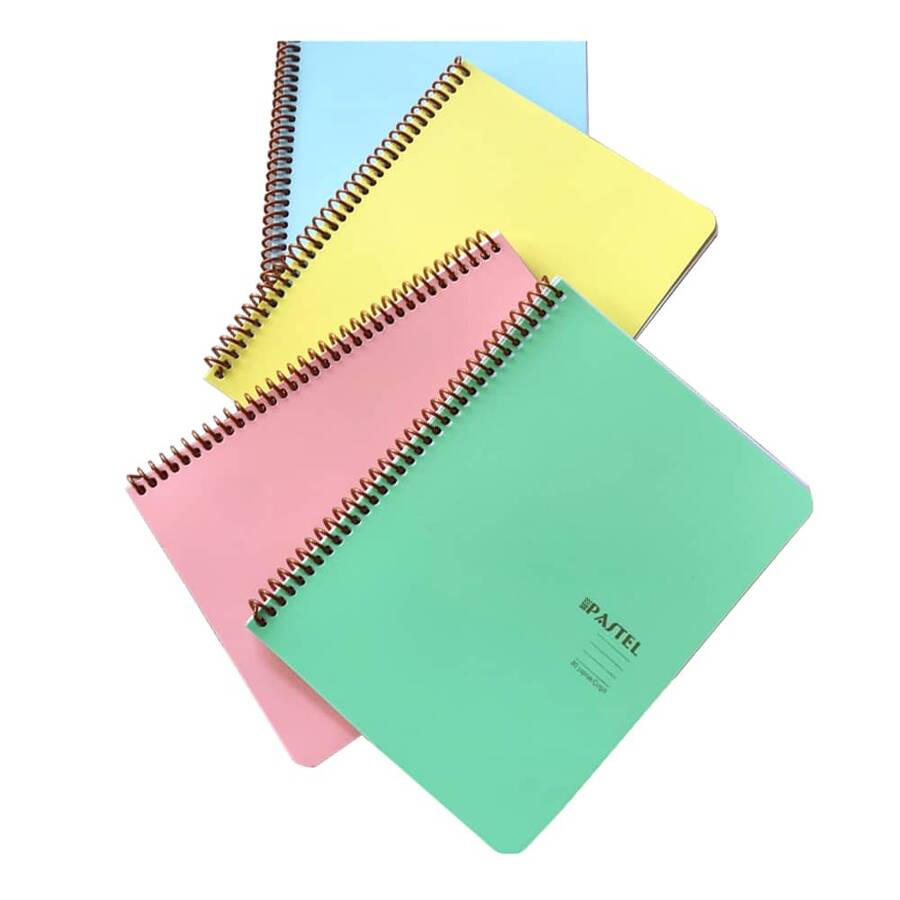 Keskin Color Defter Plastik Kapak Spiralli Pastel Note 17x24 cm 80 Yaprak Çizgili