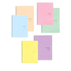 Keskin Color - Keskin Color Defter pp Kapak Spiralli Pastel Note A4 80 Yaprak Kareli