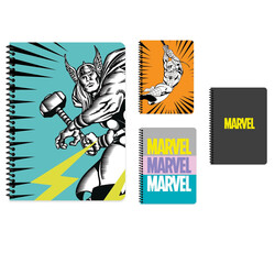 Keskin Color - Keskin Color Marvel Seri 2 Spiralli Defter 16,5x22,5 cm 80 Yaprak Çizgili
