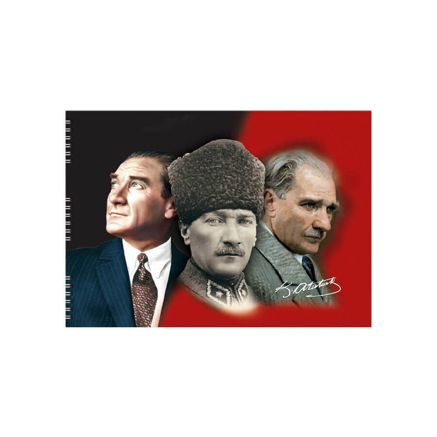 Keskin Color Resim Defteri Atatürk Spiralli Karton Kapak 35x50 cm 15 Yaprak