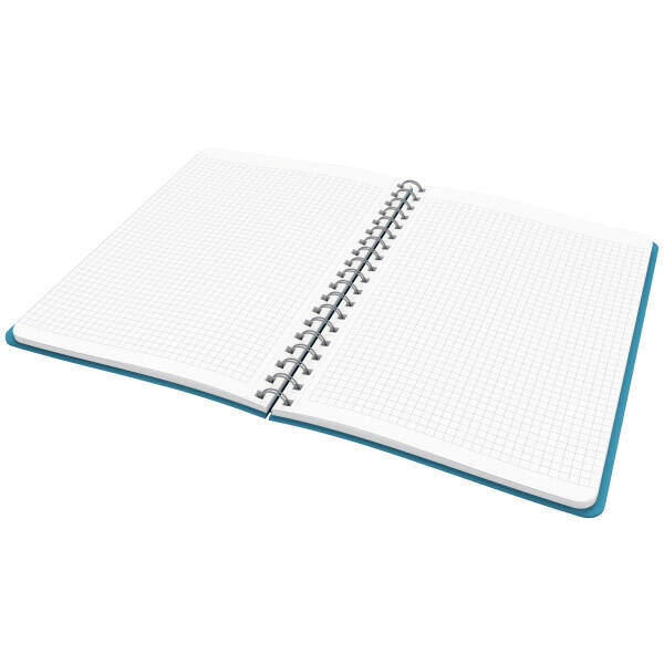 Leitz Cosy Soft Touch Spiralli Büyük Boy Kareli Defter, B5 Mavi