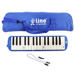 Lino - Lino Bez Çantalı Melodika 32 Tuşlu Mavi
