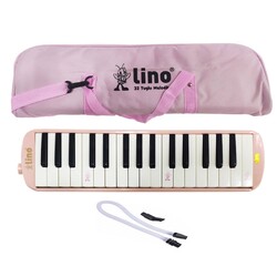 Lino - Lino Bez Çantalı Melodika 32 Tuşlu Pembe