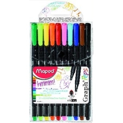 Maped Fineliner Graph Peps 10 Renk 0,4 mm - Thumbnail