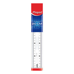 Maped - Maped Cetvel Çift Desimetre Kristal 20 cm