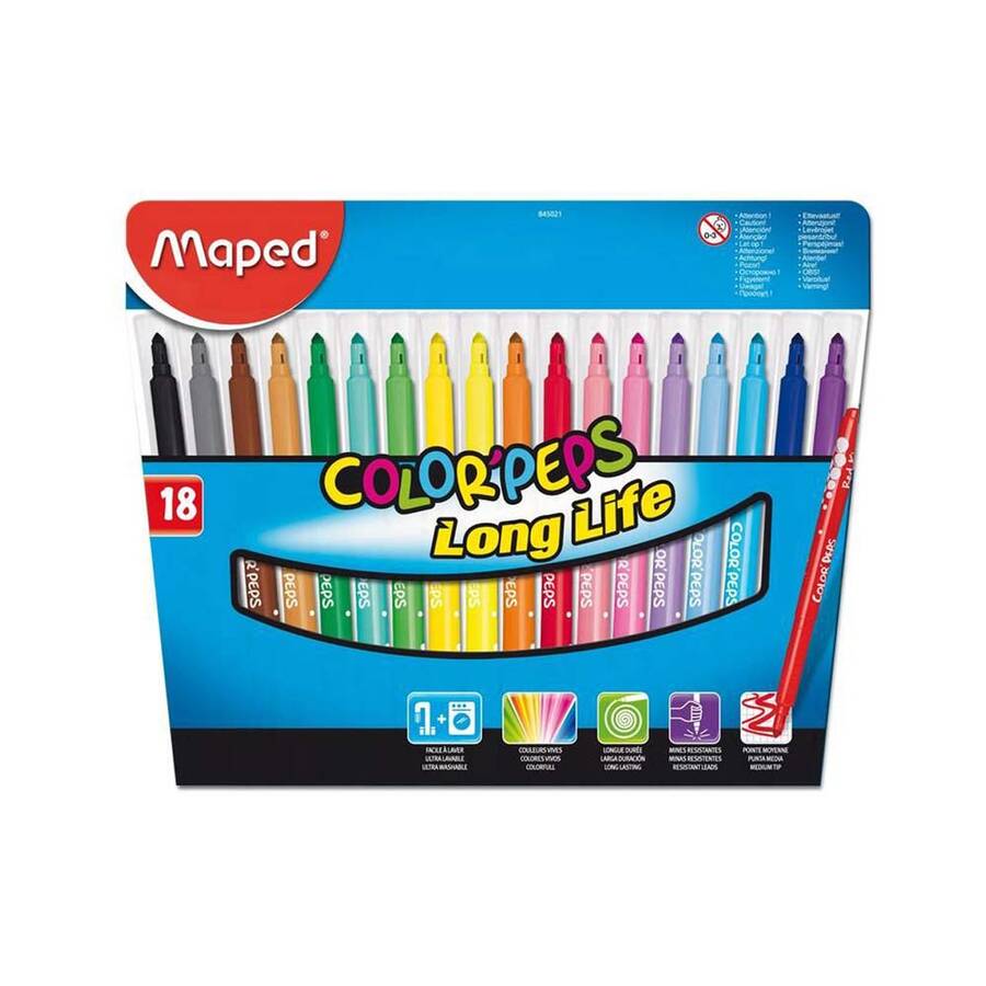 Maped Color Pep's Keçeli Kalem 18'li