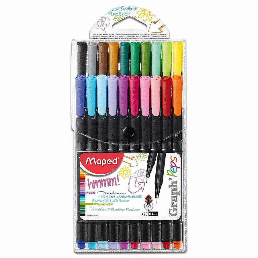 Maped Fineliner Graph Peps 20 Renk 0,4 mm