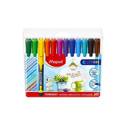 Maped - Maped Permanent Marker İnce Uçlu Askılı Paket 12'li