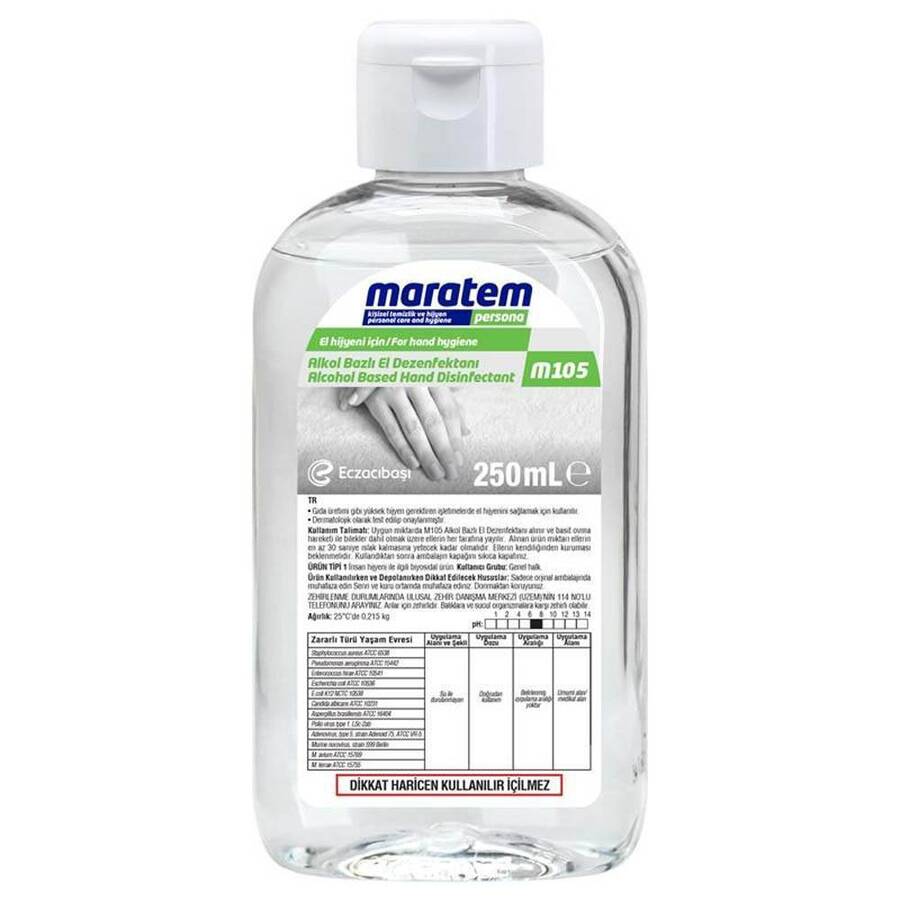 Maratem M105 Alkol Bazlı El Dezenfektanı 250 ml