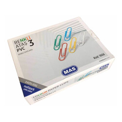 Mas 1666 Ataş Renkli Multipack Pvc Kaplı 28 mm X 8 Kutu - Thumbnail