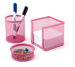 Mas - Mas Üçlü Set Perforeli Kalemlik Pembe (1)