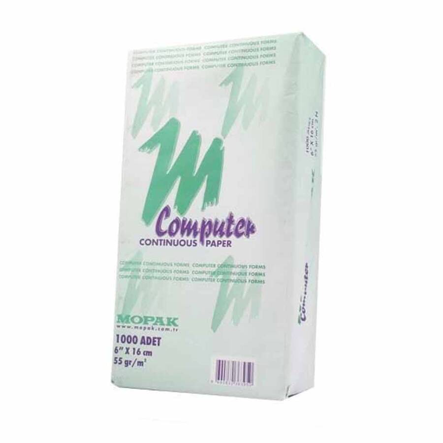 Mopak Bilgisayar Kağıdı 6 x 16 2 Nüsha Kantar Fişi 