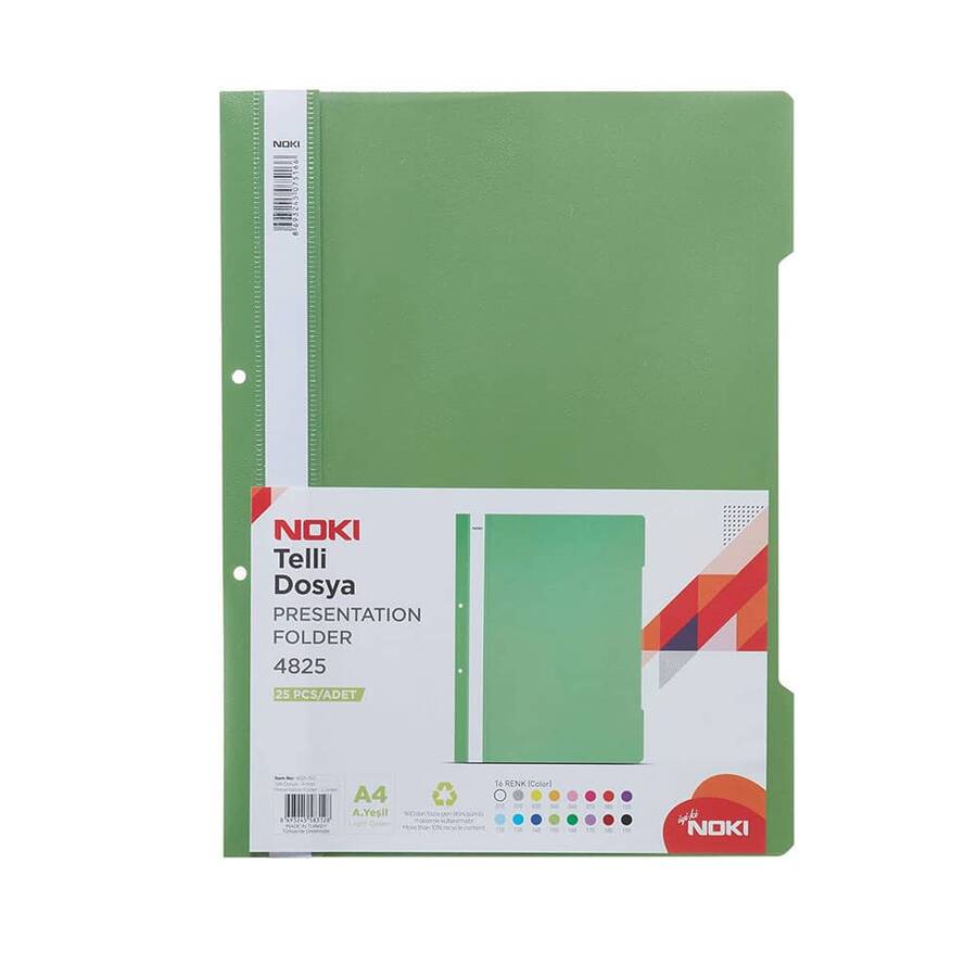 Noki Telli Dosya XL 25'li Paket Açık Yeşil