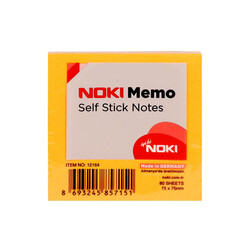 Noki - Noki Yapışkanlı Not Kağıdı 75x75 mm Memo Orange 80 Yaprak 