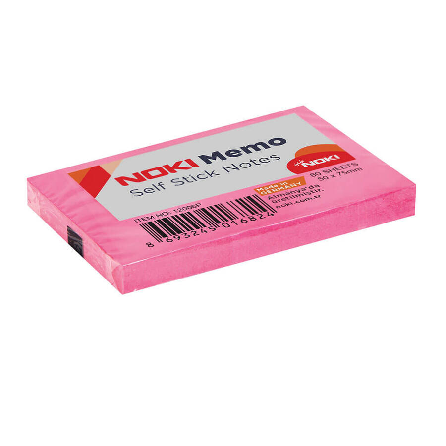 Noki Yapışkanlı Not Kağıdı Memo 51x75 mm Pembe