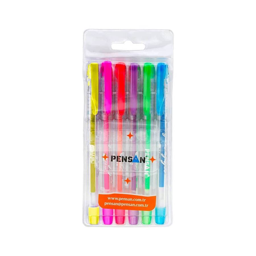 Pensan Jel Kalem 6'lı Neon Renkler