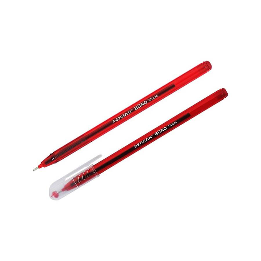 Pensan Tükenmez Kalem Büro Ball Point 1 mm Kırmızı