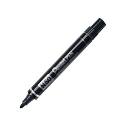 Pentel - Pentel N50 Metal Gövde Yuvarlak Uçlu Markör Siyah