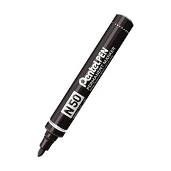 Pentel - Pentel N50 Metal Gövde Yuvarlak Uçlu Markör Siyah (1)