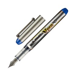 Pilot - Pilot V-Pen Dolma Kalem Silver Mavi