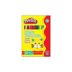 Play-Doh - Playdoh Kuru Boya Jumbo Karton Kutu 12 Renk