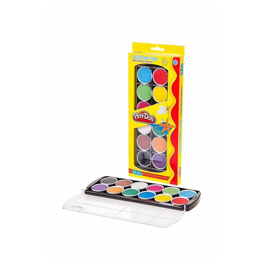 Playdoh Sulu Boya Tablet Jumbo 12'li 30mm