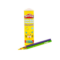 Play-Doh - Playdoh Üçgen Jumbo 12 Renk Kuru Boya