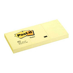 Post-it Yapışkanlı Not Kağıdı 38x51mm 100 Yaprak Sarı - Thumbnail