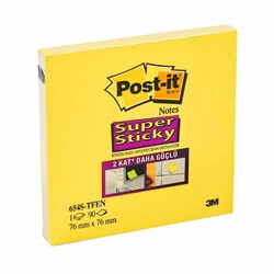 Post-it - Post-it Yapışkanlı Not Kağıdı 76x76 mm Super Sticky