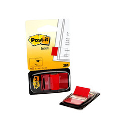 Post-it - Post-it Yapışkanlı Ayraç İndex 50 Yaprak 25,4x43,18 mm Kırmızı