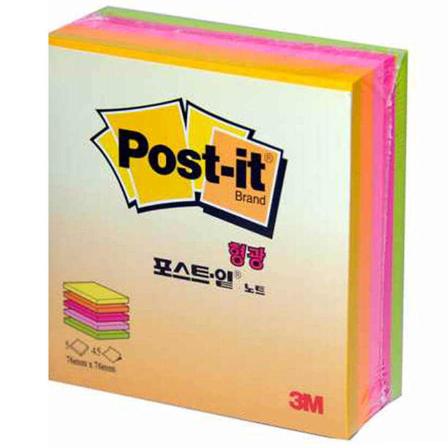Post-it Yapışkanlı Not Kağıdı 76x76 mm 225 Yaprak Neon Renkler