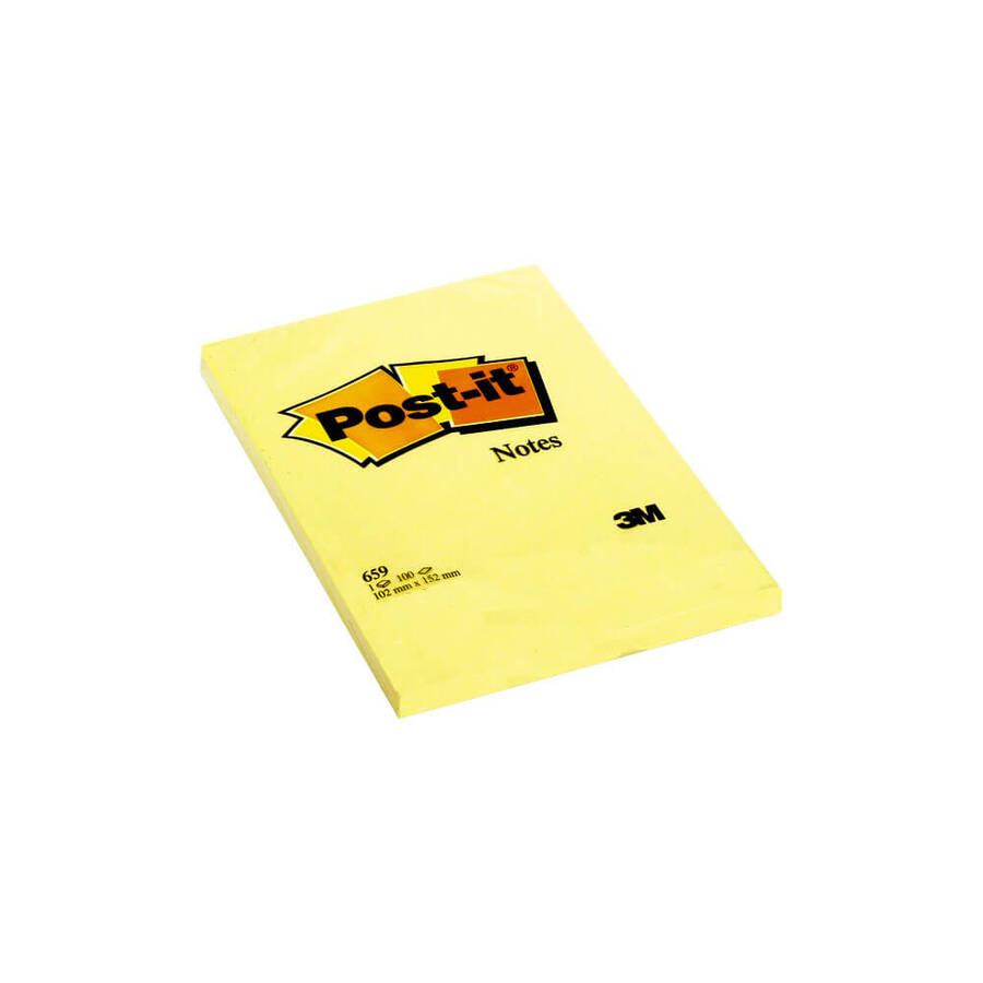 Post-it Yapışkanlı Not Kağıdı 102x152mm 100 Yaprak Sarı 
