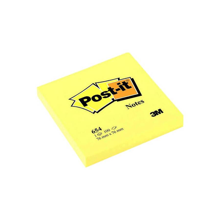 Post-it Yapışkanlı Not Kağıdı 76x76 mm 100 Yaprak Sarı 