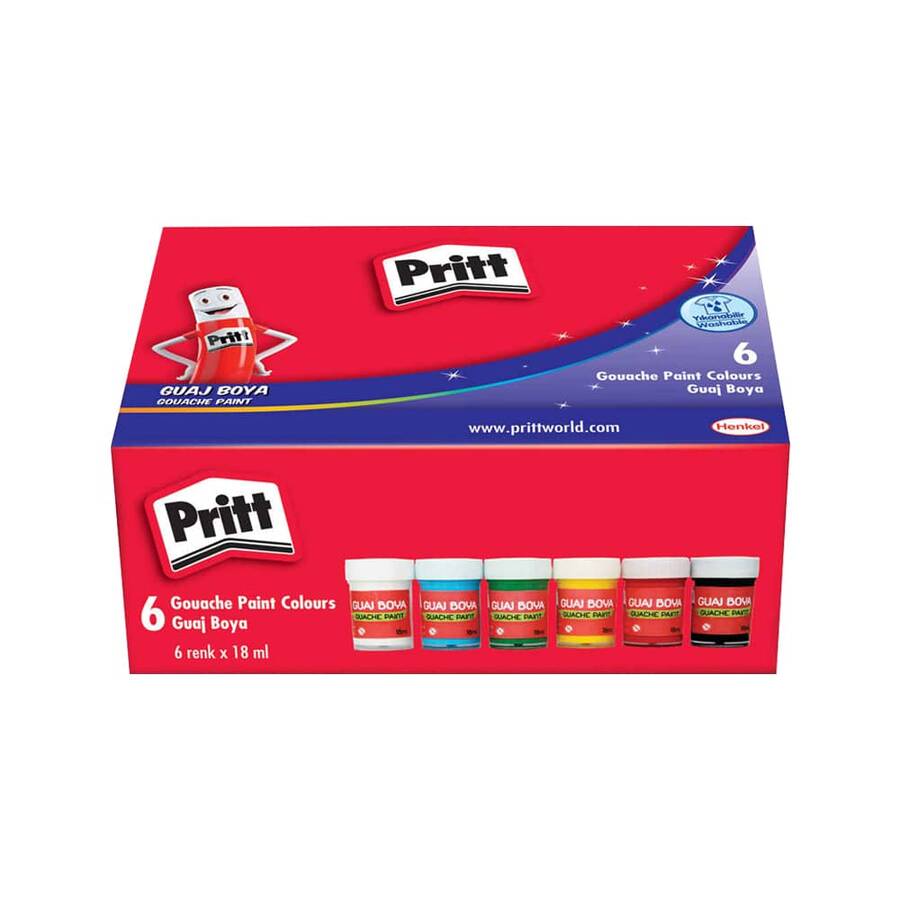 Pritt Guaj Boya 18ml 6 Renk