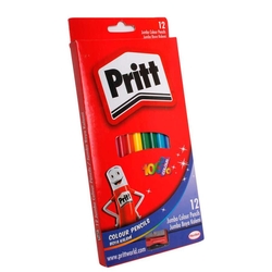 Pritt Jumbo Üçgen Kuru Boya Karton Kutu 12'li - Thumbnail